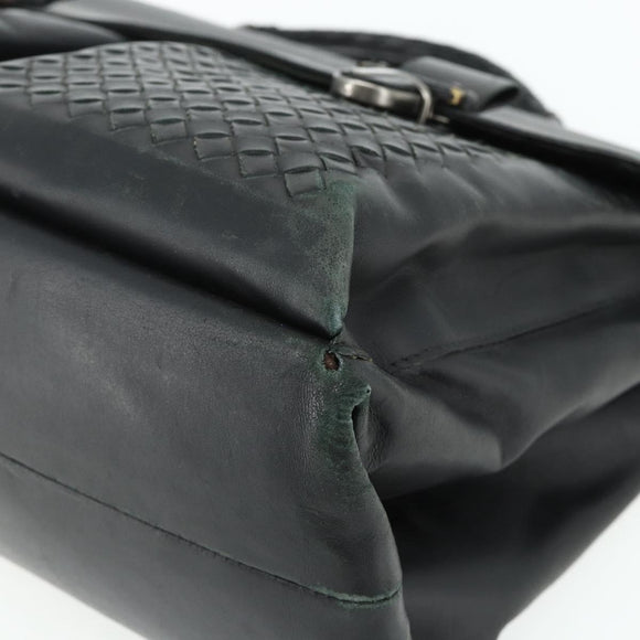BOTTEGA VENETA INTRECCIATO Business Bag Leather Black 155172 Auth 176192