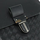 BOTTEGA VENETA INTRECCIATO Business Bag Leather Black 155172 Auth 176192-17