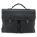 BOTTEGA VENETA INTRECCIATO Business Bag Leather Black 155172 Auth 176192-13