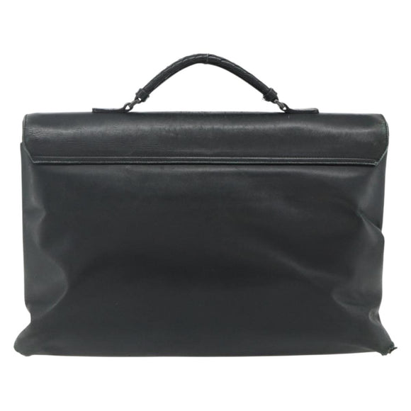 BOTTEGA VENETA INTRECCIATO Business Bag Leather Black 155172 Auth 176192