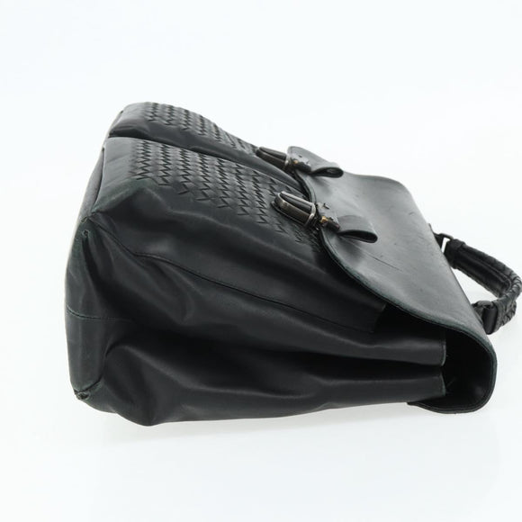 BOTTEGA VENETA INTRECCIATO Business Bag Leather Black 155172 Auth 176192