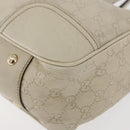 GUCCI GG Canvas Guccissima Princess Bag Leather Ivory Gold 163805 Auth 176193-11