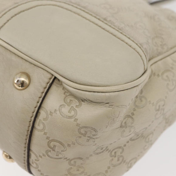 GUCCI GG Canvas Guccissima Princess Bag Leather Ivory Gold 163805 Auth 176193
