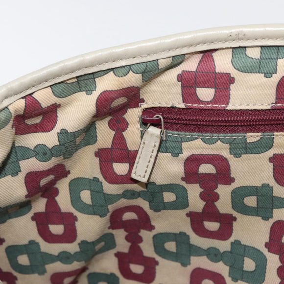 GUCCI GG Canvas Guccissima Princess Bag Leather Ivory Gold 163805 Auth 176193
