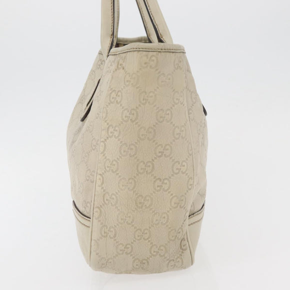GUCCI GG Canvas Guccissima Princess Bag Leather Ivory Gold 163805 Auth 176193