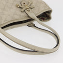 GUCCI GG Canvas Guccissima Princess Bag Leather Ivory Gold 163805 Auth 176193-7