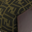 FENDI Zucca Canvas Handtasche Braun Schwarz Auth 176194-14