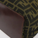 FENDI Zucca Canvas Handtasche Braun Schwarz Auth 176194-15