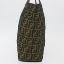 FENDI Zucca Canvas Handtasche Braun Schwarz Auth 176194-3
