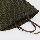FENDI Zucca Canvas Handtasche Braun Schwarz Auth 176194-6