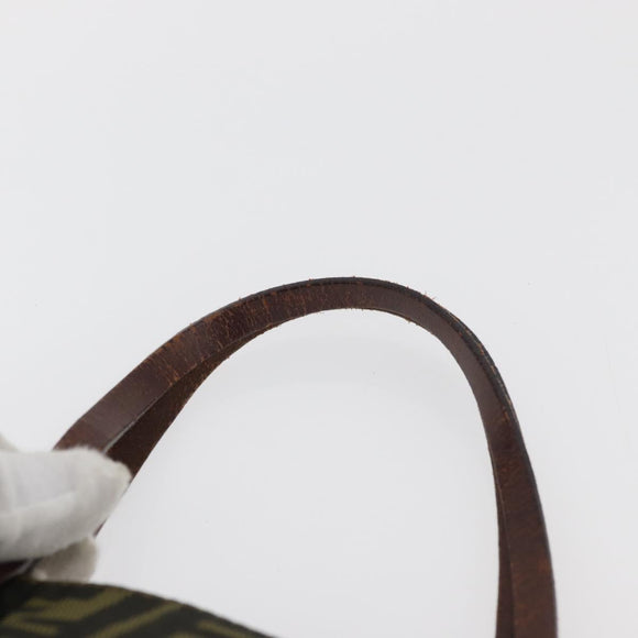 FENDI Zucca Canvas Handtasche Braun Schwarz Auth 176194