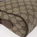 GUCCI GG Supreme Web Sherry Line Bag PVC Beige Gold 001 113 6472 Auth 176195-16