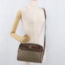 GUCCI GG Supreme Web Sherry Line Bag PVC Beige Gold 001 113 6472 Auth 176195-25