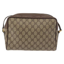 GUCCI GG Supreme Web Sherry Line Bag PVC Beige Gold 001 113 6472 Auth 176195-2