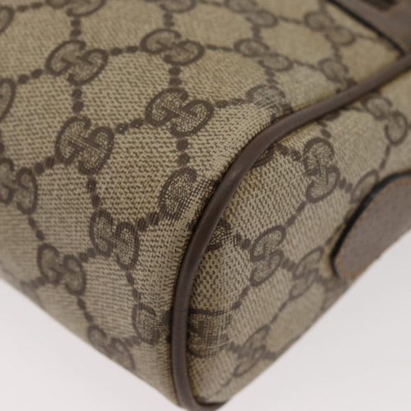 GUCCI GG Supreme Web Sherry Line Bag PVC Beige Red 68 02 005 Auth 176196
