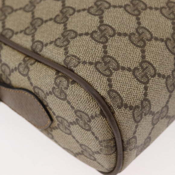 GUCCI GG Supreme Web Sherry Line Bag PVC Beige Red 68 02 005 Auth 176196
