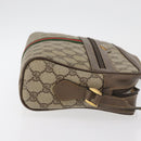 GUCCI GG Supreme Web Sherry Line Bag PVC Beige Red 68 02 005 Auth 176196-3