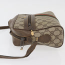 GUCCI GG Supreme Web Sherry Line Bag PVC Beige Red 68 02 005 Auth 176196-4