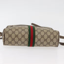 GUCCI GG Supreme Web Sherry Line Bag PVC Beige Red 68 02 005 Auth 176196-5