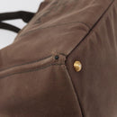 PRADA Canapa MM Hand Bag Canvas Brown Gold Auth 176198-8