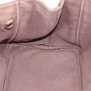 PRADA Canapa MM Hand Bag Canvas Brown Gold Auth 176198-19