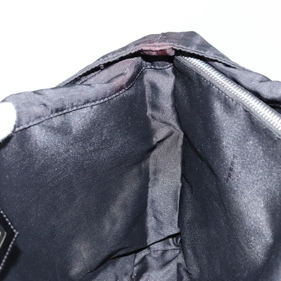 FENDI Zucca Canvas Tote Bag Nylon Black Silver Auth 176210