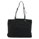 FENDI Zucca Canvas Tote Bag Nylon Black Silver Auth 176210-13