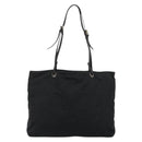 FENDI Zucca Canvas Tote Bag Nylon Black Silver Auth 176210-2