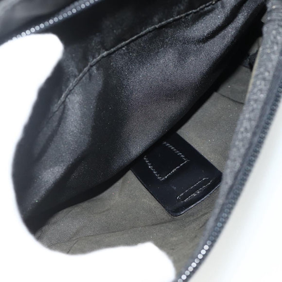 PRADA Shoulder Bag Nylon Black Silver Auth 176211
