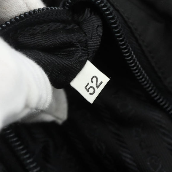 PRADA Shoulder Bag Nylon Black Silver Auth 176211