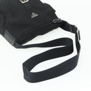 PRADA Shoulder Bag Nylon Black Silver Auth 176211-7