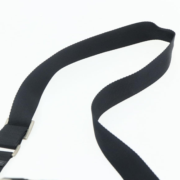 PRADA Shoulder Bag Nylon Black Silver Auth 176211