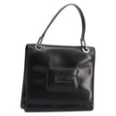 GUCCI Hand Bag Leather Black Silver 007 2002 Auth 176212-1