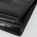 GUCCI Hand Bag Leather Black Silver 007 2002 Auth 176212-10