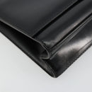 GUCCI Hand Bag Leather Black Silver 007 2002 Auth 176212-11