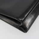 GUCCI Hand Bag Leather Black Silver 007 2002 Auth 176212-13