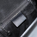 GUCCI Hand Bag Leather Black Silver 007 2002 Auth 176212-15