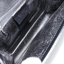 GUCCI Hand Bag Leather Black Silver 007 2002 Auth 176212-16