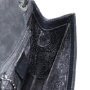 GUCCI Hand Bag Leather Black Silver 007 2002 Auth 176212-17