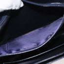 GUCCI Hand Bag Leather Navy Gold Auth 176213-21