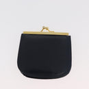 GUCCI Hand Bag Leather Navy Gold Auth 176213-23