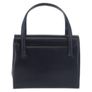 GUCCI Hand Bag Leather Navy Gold Auth 176213-2