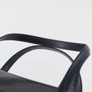 GUCCI Hand Bag Leather Navy Gold Auth 176213-8