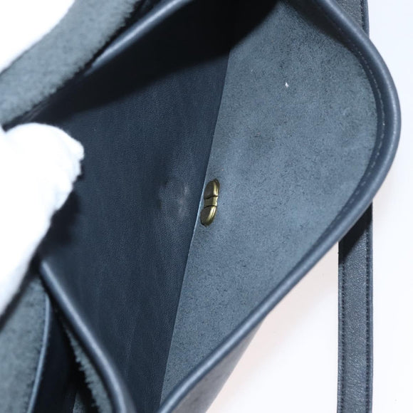 Coach Shoulder Bag Leather Black Gold Auth 176214A