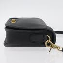 Coach Shoulder Bag Leather Black Gold Auth 176214A-3