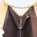 CHANEL Matelasse Chain Shoulder Bag Lamb Skin Beige Gold CC Auth 176218-20