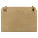 CHANEL Matelasse Chain Shoulder Bag Lamb Skin Beige Gold CC Auth 176218-13