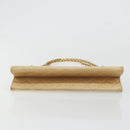 CHANEL Matelasse Chain Shoulder Bag Lamb Skin Beige Gold CC Auth 176218-5