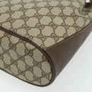 GUCCI GG Supreme Drawstring Bag Web Sherry Line PVC Beige 164 02 034 Auth 176220-16