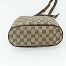 GUCCI GG Supreme Drawstring Bag Web Sherry Line PVC Beige 164 02 034 Auth 176220-5